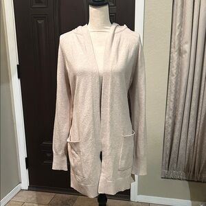 Ann Taylor LOFT Hooded Cozy Sweater with Belt